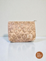 Champagne Quilt Utility Pouch – Neutral Quilted Zip Pouch