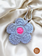 Lavender Crochet Flower Bag Charm
