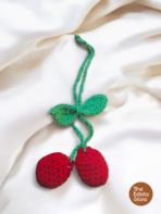 Crochet Cherry Bag Charm