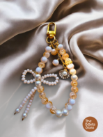 Pearl Bow Beaded Bag Charm
