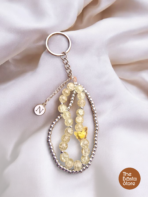 Yellow Crystal Keychain Charm