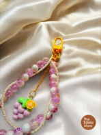 Pastel Grape Beaded Bag Charm