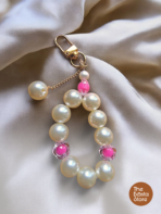 Pearl Pink Statement Loop Bag Charm