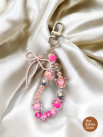 Pink Cluster Loop Bag Charm