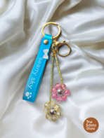 Strap Floral Beaded Drop Keychain Charm