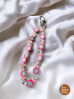Pink Fruit Beaded Loop Bag Charm
