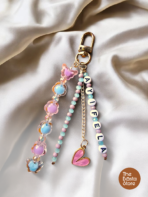 Pastel Name Beaded Bag Charm