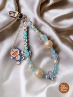 Doraemon Personalized Name Bag Charm – Custom Cute Beaded Keychain