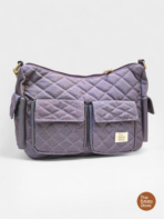 Quilted Multi Pocket Shoulder Bag for Women – Mauve Lavender