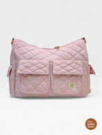 Quilted Multi Pocket Shoulder Bag for Women – Baby Pink