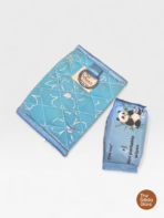 Sky Blue Quilted Mini Tissue Pouch Holder | Handmade Limited Edition