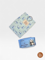 Mint Blue Floral Quilted Mini Tissue Pouch | Handmade Limited Edition