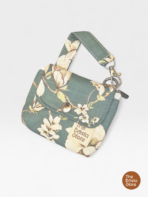 Forest Bloom Mini Bag Charm Pouch (Deep Green Floral)