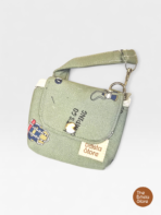 Sage Journey Mini Bag Charm Pouch (Sage Green Travel Print)