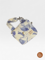 Abstract Lavender Mini Quilted Bag Charm Pouch (White Base)