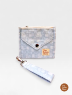 Light Blue-Purple Handmade Quilted Wrist Wallet (Soft Pastel Edition)