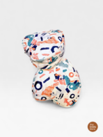 Handmade Abstract Print Heart Shaped Quilted Utility Pouch – Statement Organizer
