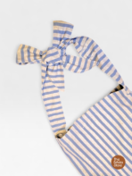 Handmade Blue Stripe Adjustable Knot Tote Bag – Casual Lightweight Everyday Tote