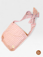 Handmade Pink Stripe Adjustable Knot Tote Bag – Aesthetic Lightweight Sling Tote