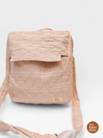 Beige Minimal Quilted Convertible Sling Backpack – Everyday 2-in-1 Functional Bag