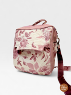 Blush Pink Convertible Sling Backpack – Quilted Floral 2-in-1 Crossbody Backpack for Women