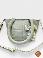 Small Handbag for Daily Use | Dusty green Quilted Mini Tote