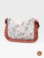 Everyday Shoulder Bag for Women | Blush Abstract Quilted Ruffle Bag