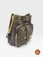 Everyday Handbag for Women | Jet Black Quilted Bucket Crossbody